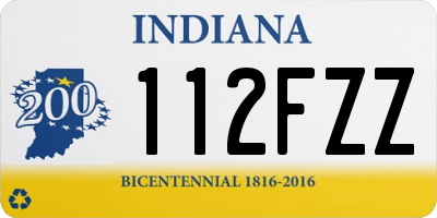 IN license plate 112FZZ