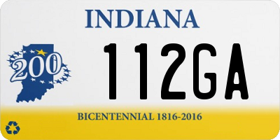 IN license plate 112GA