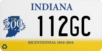 IN license plate 112GC