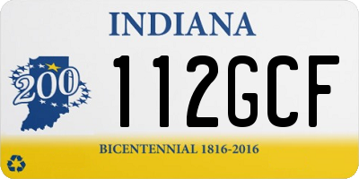 IN license plate 112GCF