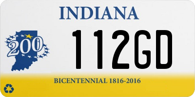 IN license plate 112GD