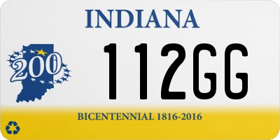 IN license plate 112GG