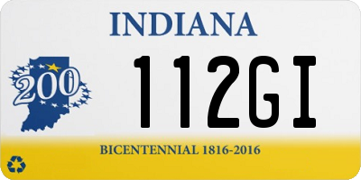 IN license plate 112GI