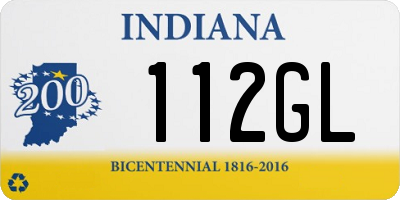 IN license plate 112GL