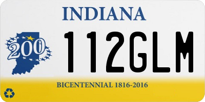 IN license plate 112GLM