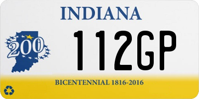 IN license plate 112GP