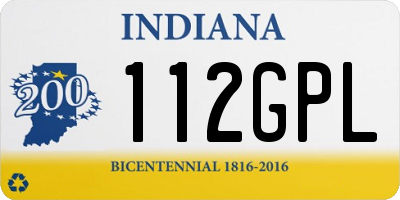 IN license plate 112GPL