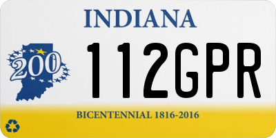 IN license plate 112GPR