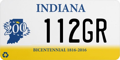 IN license plate 112GR