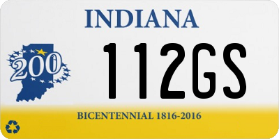 IN license plate 112GS