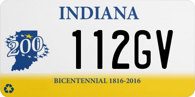 IN license plate 112GV