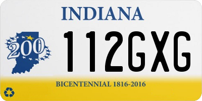 IN license plate 112GXG