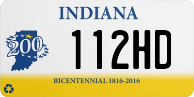 IN license plate 112HD