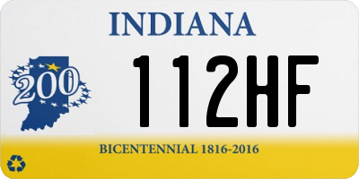 IN license plate 112HF