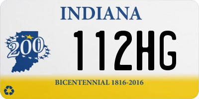 IN license plate 112HG