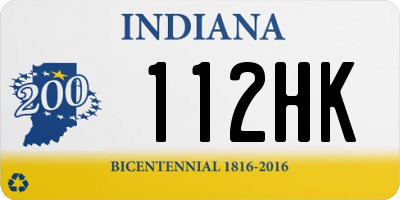 IN license plate 112HK