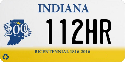 IN license plate 112HR