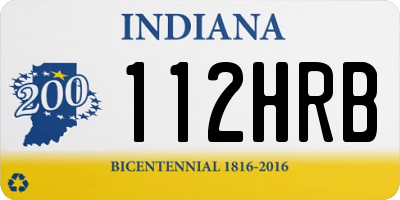 IN license plate 112HRB