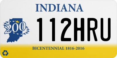 IN license plate 112HRU