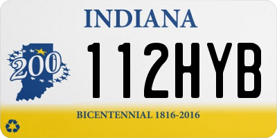 IN license plate 112HYB