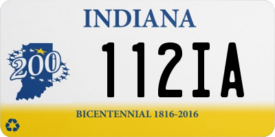IN license plate 112IA