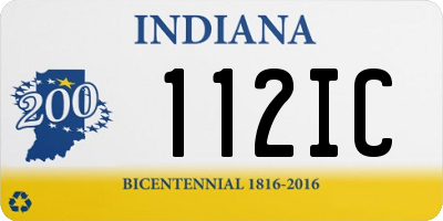 IN license plate 112IC