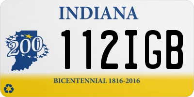 IN license plate 112IGB