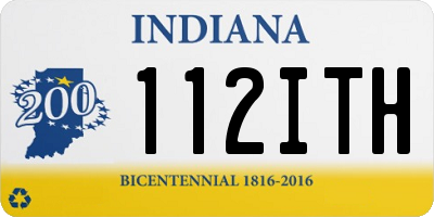 IN license plate 112ITH