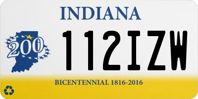 IN license plate 112IZW