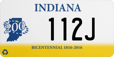 IN license plate 112J