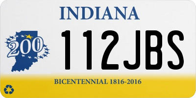 IN license plate 112JBS