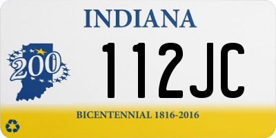 IN license plate 112JC