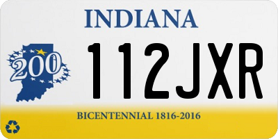 IN license plate 112JXR