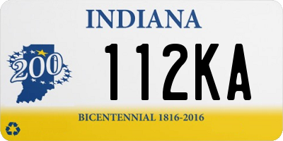 IN license plate 112KA
