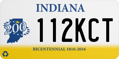 IN license plate 112KCT