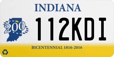 IN license plate 112KDI