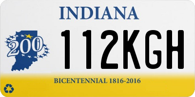 IN license plate 112KGH