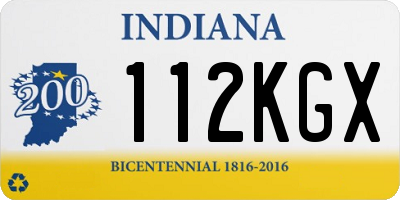IN license plate 112KGX