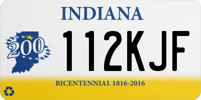 IN license plate 112KJF