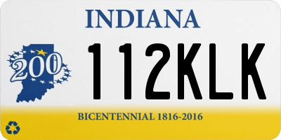 IN license plate 112KLK