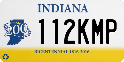 IN license plate 112KMP