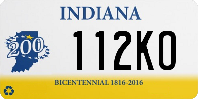 IN license plate 112KO