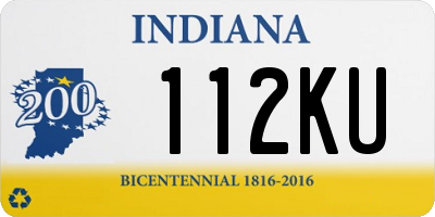 IN license plate 112KU