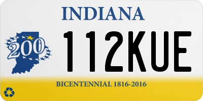 IN license plate 112KUE