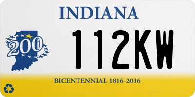 IN license plate 112KW