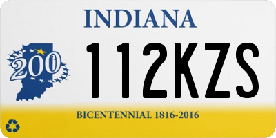 IN license plate 112KZS
