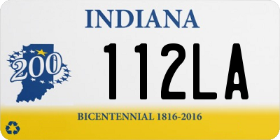 IN license plate 112LA