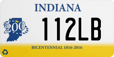 IN license plate 112LB