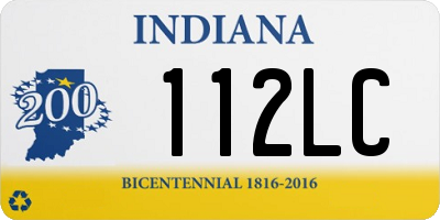 IN license plate 112LC