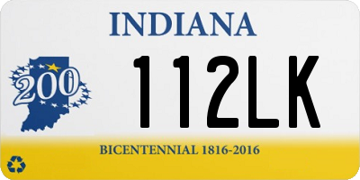 IN license plate 112LK